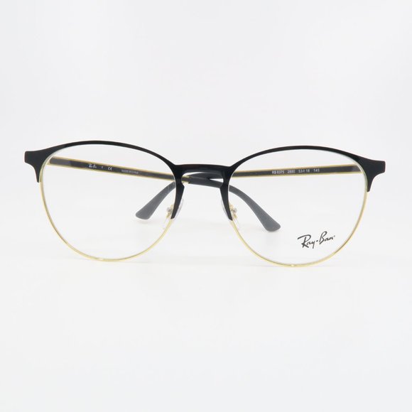 Ray-Ban RB 6375 2890 Unisex Round Shiny Black - Picture 2 of 6